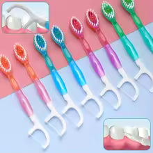 🎁5 in 1 Mini Toothbrush & Floss & Tongue Scraper & Toothpick Set