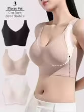 🔥Buy 1 Get 3 Packs - Women's Ribbed Push Up Adjustable Wireless Bra
