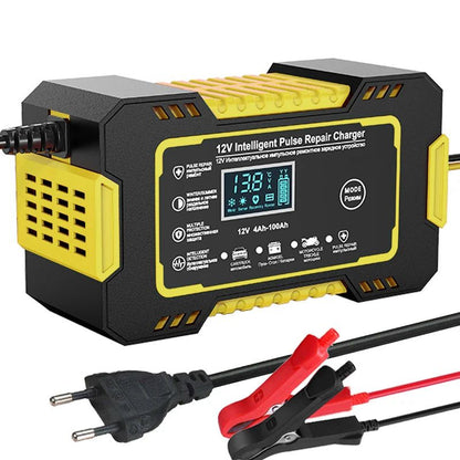 12V 6A Battery Charger with LCD Display – Smart & Fast Charging for Cars and Motorcycles