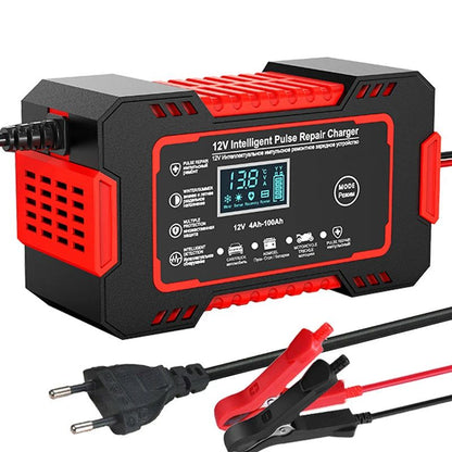 12V 6A Battery Charger with LCD Display – Smart & Fast Charging for Cars and Motorcycles